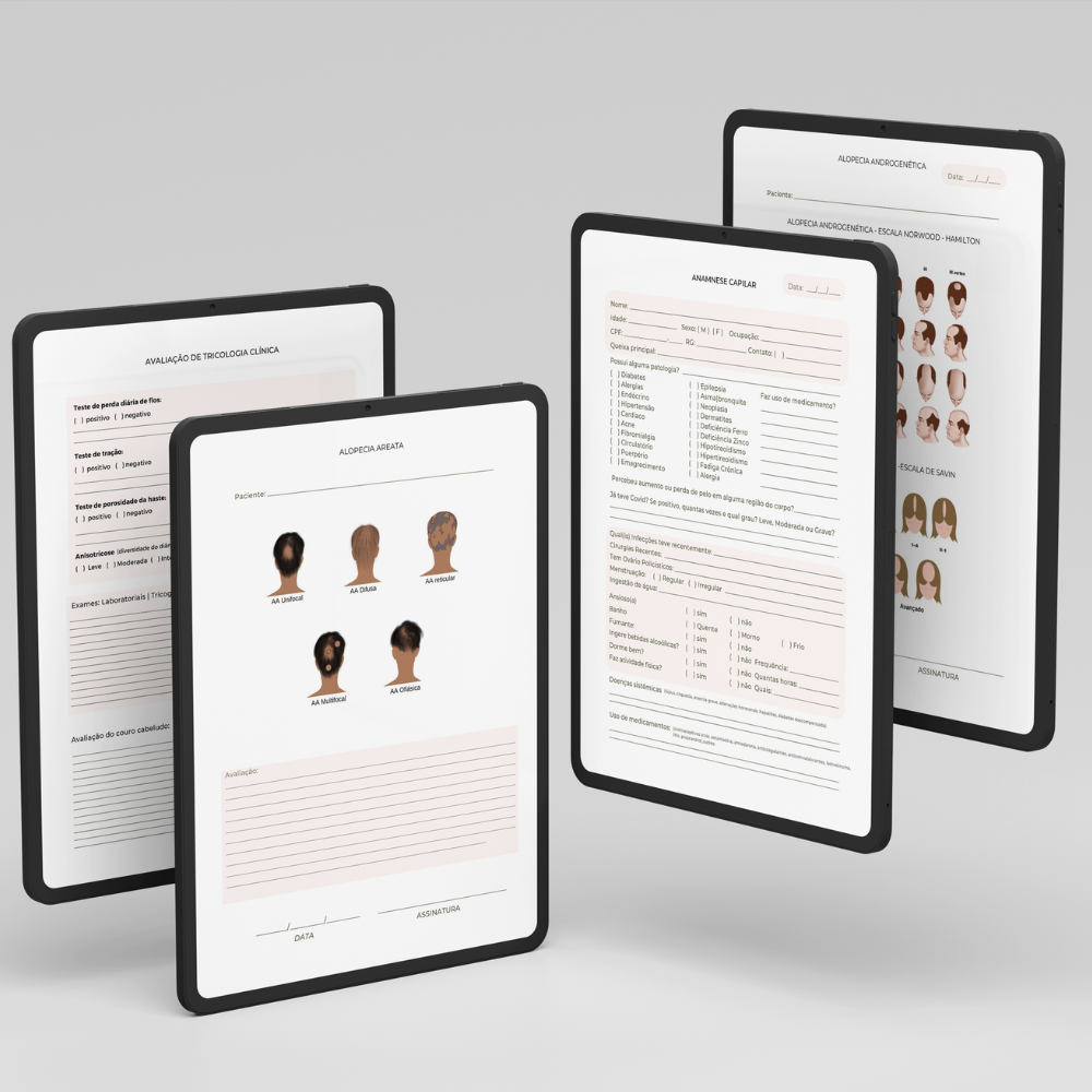 Ficha de Tricologia pronta para imprimir - Download Imediato