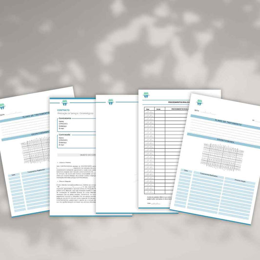 Fichas de Odontologia arquivo digital pronto para impressão - PDF | Download Imediato
