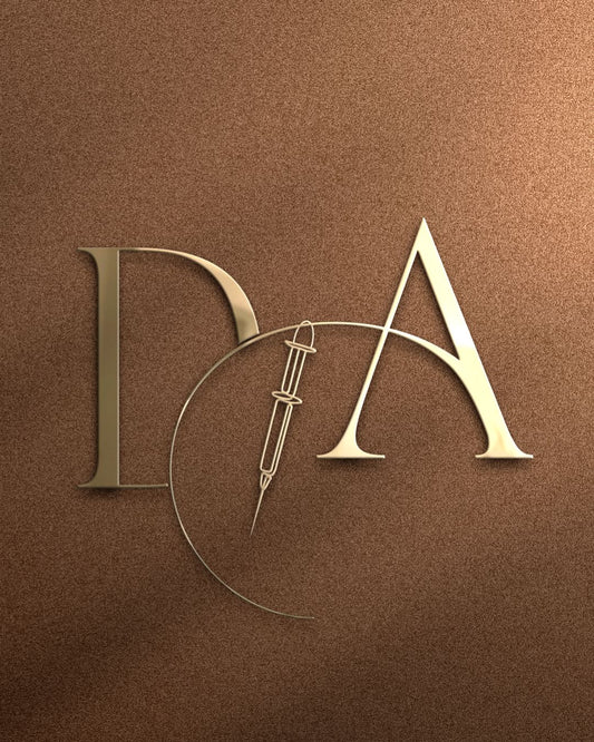 Logo elegante iniciais DA | Área da Saúde