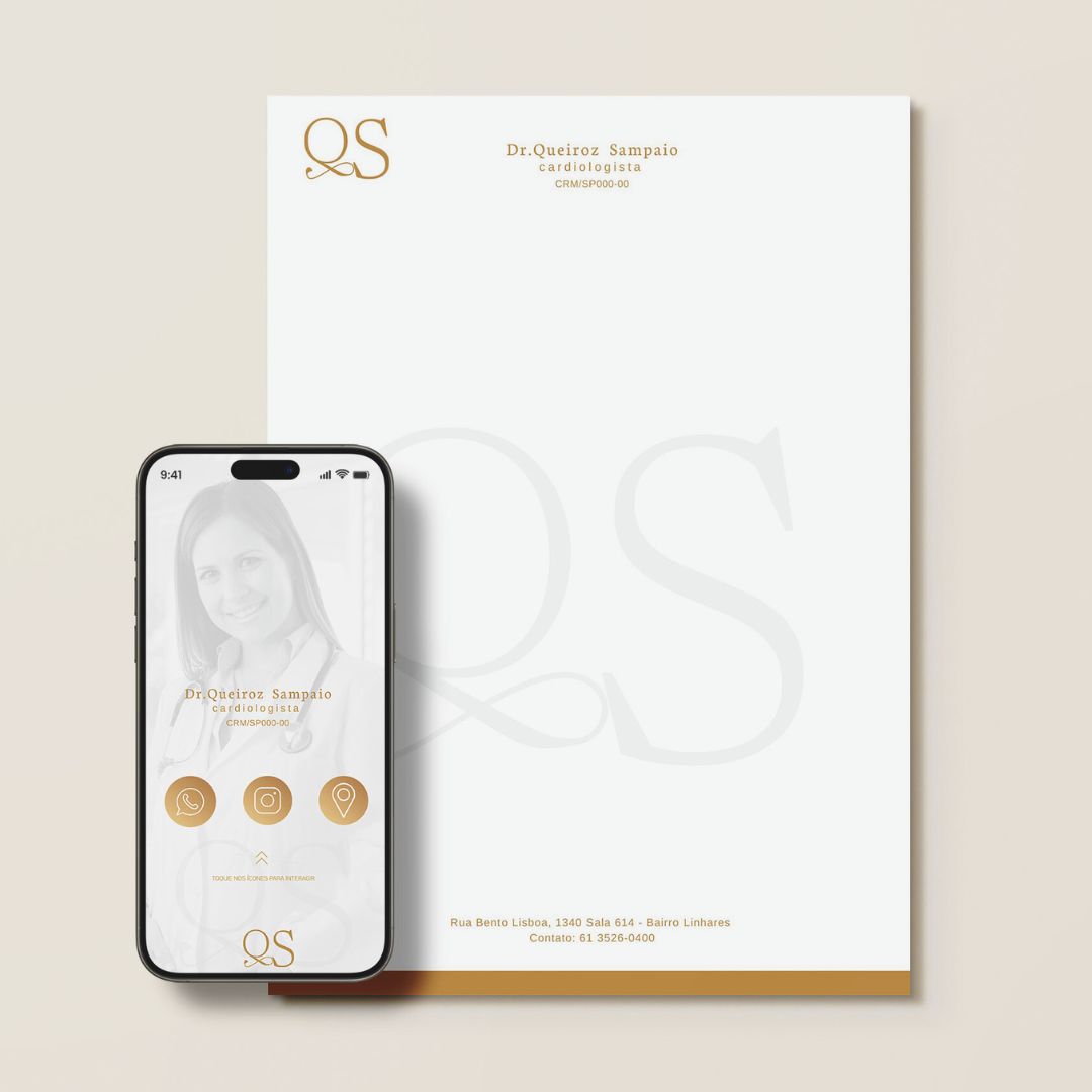 Pacote Digital de Logotipo - Iniciais QS Profissional