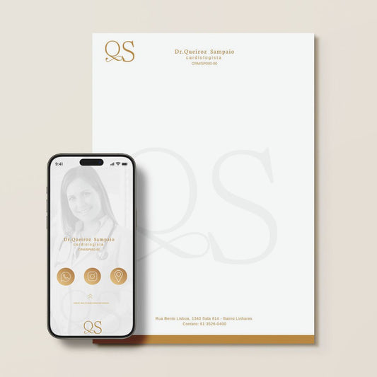 Pacote Digital de Logotipo - Iniciais QS Profissional